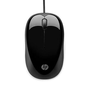 HP X1000 Wired USB Mouse with 3 Handy Buttons, Fast-Moving Scroll Wheel and Optical Sensor works on most Surfaces, 3 years warranty